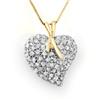 Image 1 : OVERSTOCK 1.0ctw DIAMOND HEART PENDANT YELLOW GOLD