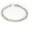 Image 1 : RARE 3.42ctw YELLOW SAPPHIRE & DIAMOND BRACELET GOLD