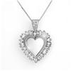 Image 1 : OVERSTOCK 1.50ctw DIAMOND HEART PENDANT 14KT WHITE GOLD