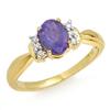 Image 1 : CERTIFIED 1.0ctw TANZANITE & DIAMOND RING YELLOW GOLD