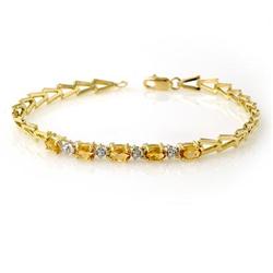 OVERSTOCK CERTIFIED 1.0ctw CITRINE BRACELET YELLOW GOLD