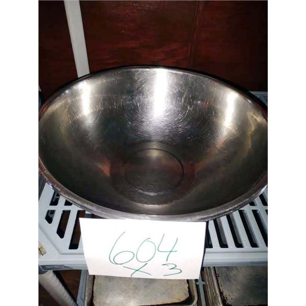 18" Aluminum Mixing Bowls (x3)