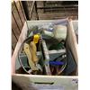 Image 2 : 2 BOXES OF ASSORTED HOUSEHOLD ITEMS & TOOLS