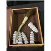 Image 2 : HIDDEN BOOK SAFE, 5 SPIRAL STONES, & BONE BRUSH