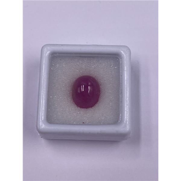 NATURAL RUBY CABOCHON 10.47CT, 11.80 X 9.50 X 8.40MM, OVAL CUT, TRANSLUCENT, MADAGASCAR, POSSIBLE