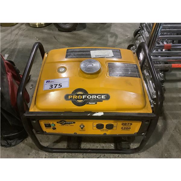 PROFORCE POWERMATE GAS GENERATOR 2875 MAX WATTS