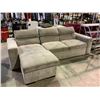 Image 1 : SECTIONAL SOFA WITH ADJUSTABLE HEAD REST, STORAGE & PULL OUT FEATURE (SLIGHT CONDITION ISSUES)