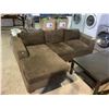 Image 1 : BROWN CORDUROY SECTIONAL SOFA