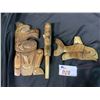 Image 2 : 3 HAND CARVED FIRST NATIONS PIECES BY A. HUNT, JIM YELT, P. PAUL