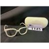 Image 2 : NEW WITH CASE WHITE FRAME BALENCIAGA GLASSES