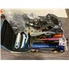 Image 2 : TRAY OF ASSORTED SET DEC PROP ITEMS, TOOLS, POINTERS/CLICKERS, & MORE