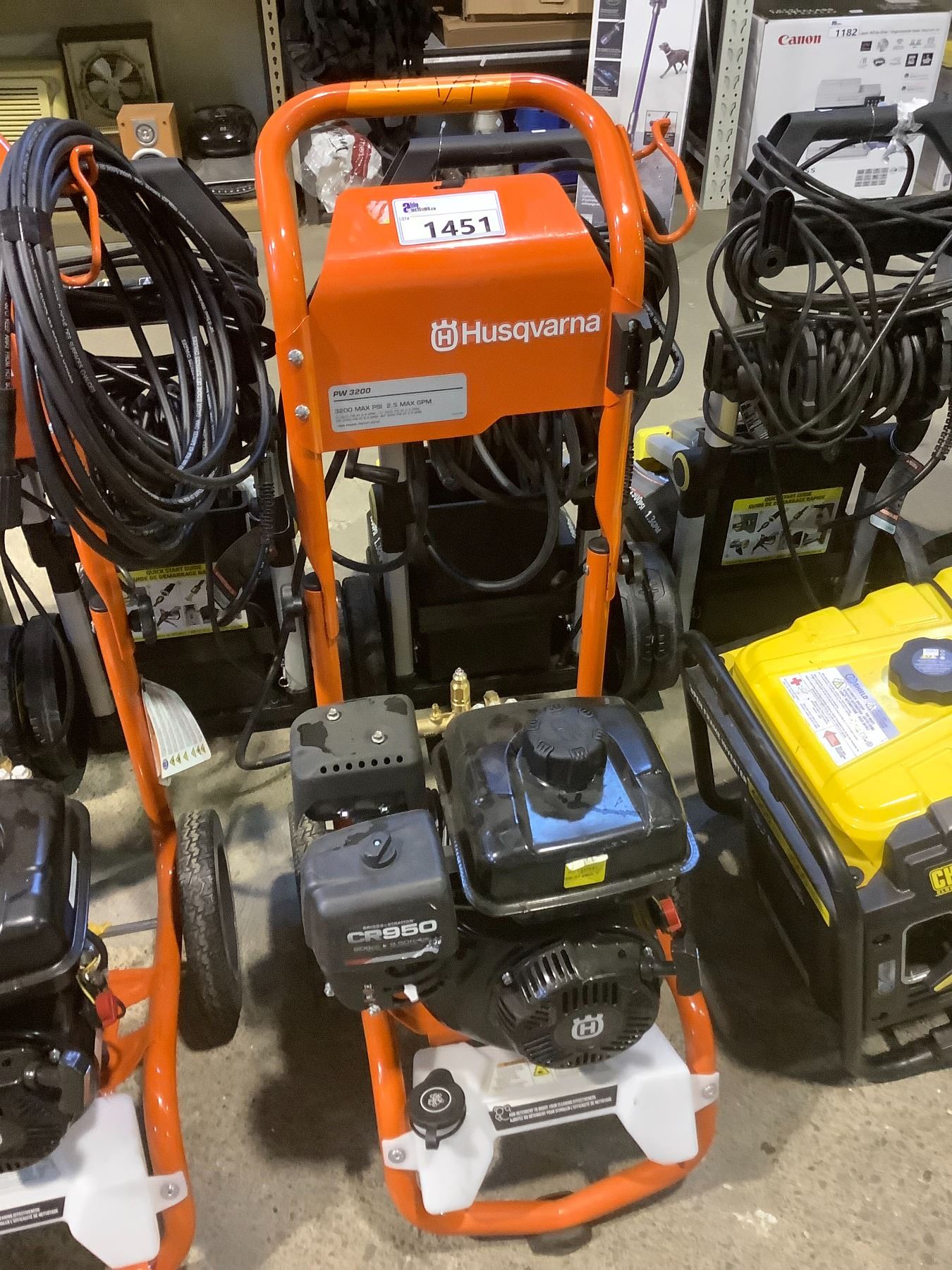 HUSQVARNA GAS POWERED PRESSURE WASHER WITH BRIGGS & STRATTON MOTOR ...