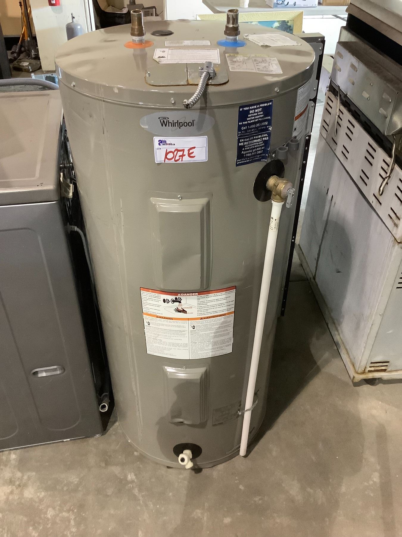 Used Water Radiator USED WHIRPOOL AUTOMATIC STORAGE WATER HEATER 48 GALLON MODEL #WP650SDE ...