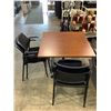 Image 1 : 3' X 3' TABLE WITH 4 CHAIRS