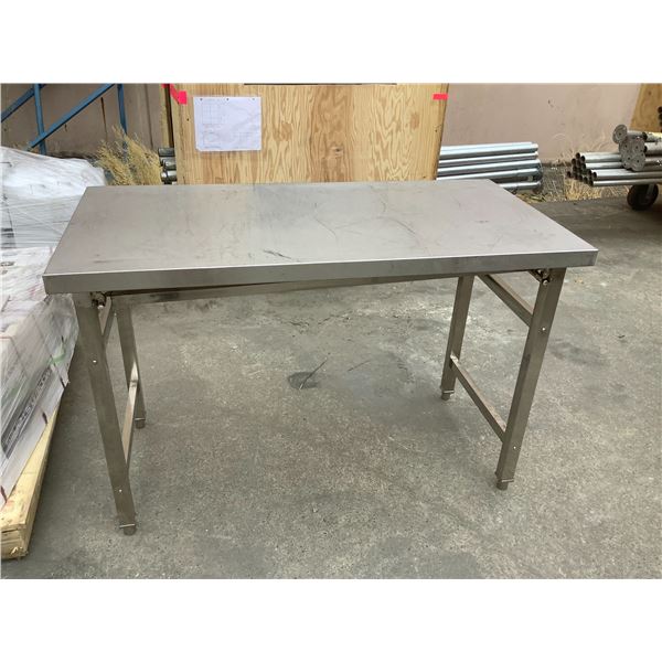 FOLDING COMMERCIAL STAINLESS STEEL TABLE 47" X 23.5"