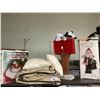 Image 1 : ASSORTED CHRISTMAS DECOR, BLANKET AND PILLOWS
