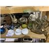 Image 2 : SHELF LOT OF ASSORTED HOME DECOR, DISHES AND CUSHIONS