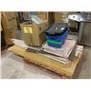 Image 2 : PALLET WITH SHELVING UNIT ELECTRICAL BOXES AND MORE