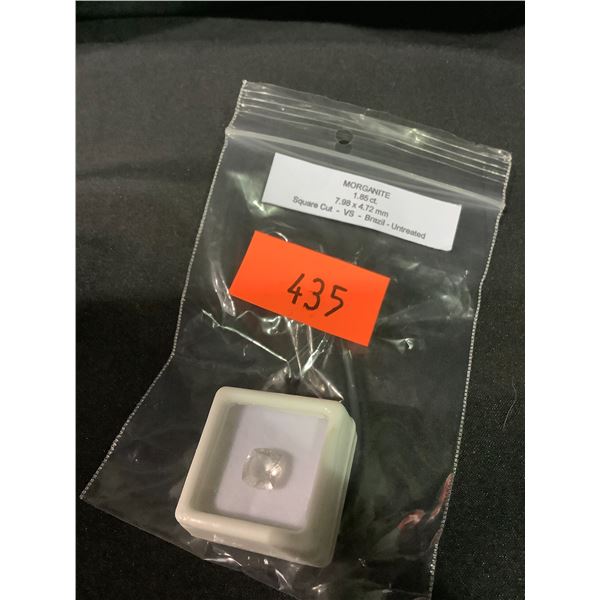 MORGANITE 1.85CT, 7.98 X 4.72MM, SQUARE CUT, VS CLARITY, BRAZIL, UNTREATED