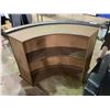 Image 2 : ROLLING BUTTONFRONT CORNER BAR UNIT APPROX 55" LONG X 38" TALL