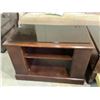 Image 3 : SET OF 1 DRAWER SIDE TABLES WITH SMOKED GLASS TOP APPROX 21" X 21.5" X 26" AND TV STAND (SMOKED