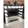 Image 2 : FONTAINEBLEAU HOLLYWOOD GLAMOUR VANITY MIRROR WITH LED BULBS WITH OUTLET AND USB PLUG IN FEATURE