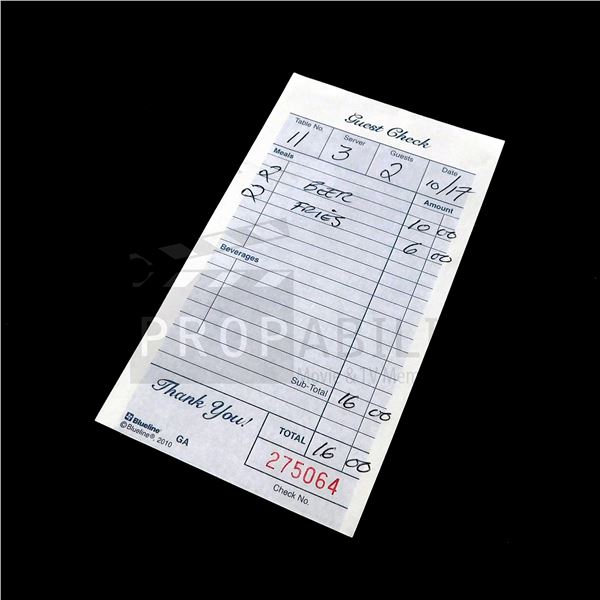 Once Upon a Time - Roni's Bar Guest Check Prop (0793)