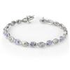 Image 1 : CERTIFIED 2.62ctw TANZANITE & DIAMOND BRACELET GOLD