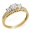 Image 1 : FAMOUS!! ACA 0.50ctw THREE-STONE DIAMOND RING 14KT GOLD