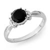 Image 1 : ACA CERTIFIED 1.0ct WHITE/BLACK DIAMOND RING 14KT GOLD