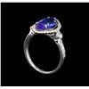 Image 4 : 14KT White Gold 2.78 ctw Tanzanite and Diamond Ring