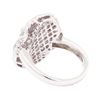 Image 3 : 2.40 ctw Pink Sapphire And Diamond Ring - 18KT White Gold