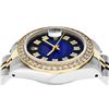 Image 4 : Rolex Ladies 2 Tone Blue Vignette VS Diamond Oyster Perpetual Datejust Wristwatc