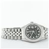Image 4 : Rolex Mens Stainless Steel Black String Diamond 36MM Oyster Perpetual Datejust