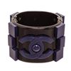 Image 1 : Chanel Black Blue Resin Boy Brick Bracelet