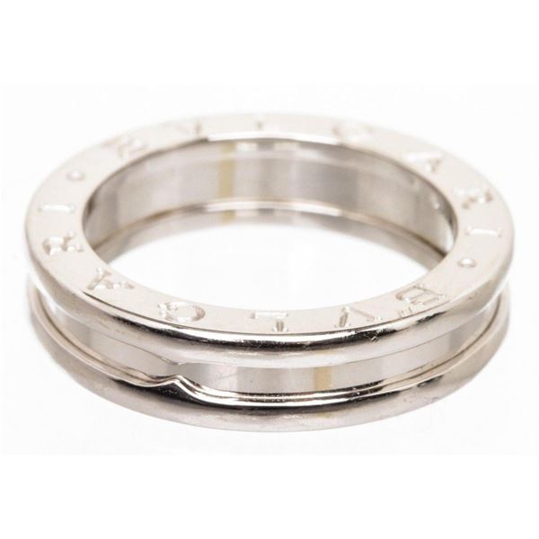 Bvlgari 18K White Gold B.zero1 Single Ring 52