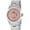 Image 2 : Rolex Ladies Stainless Steel Salmon Dial 26MM Oyster Band Datejust Wristwatch