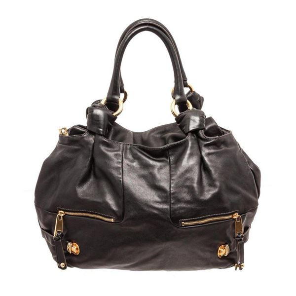 Marc Jacobs Black Leather Mercer Parker Shoulder Bag