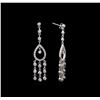Image 2 : 1.15 ctw Diamond Earrings - 18KT White Gold
