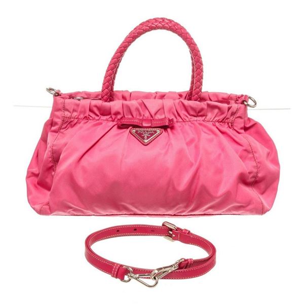 Prada Pink Leather Shoulder Bag