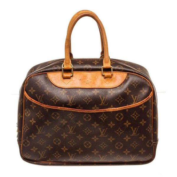 Louis Vuitton Brown Deauville Satchel Bag