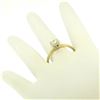 Image 6 : 14k Two Tone Gold 0.40 ctw Illusion Prong Set Round Diamond Solitaire Band Ring