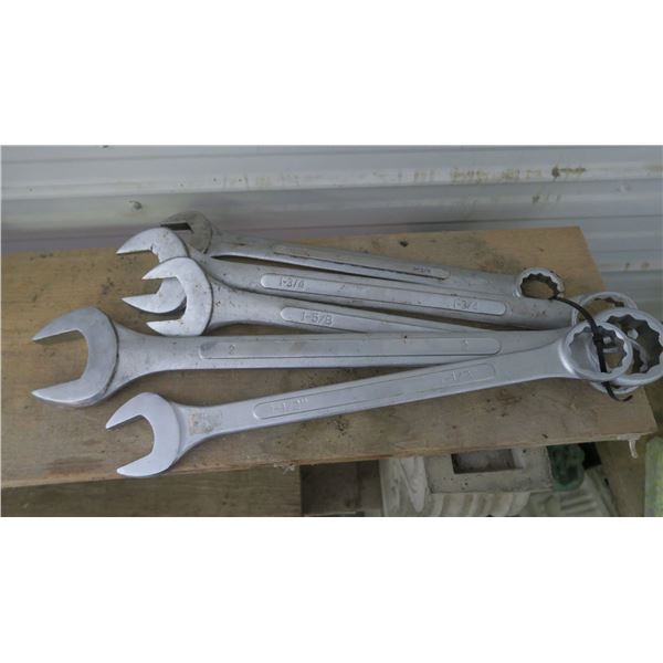LOT OF OPEN END WRENCHES 1 3/8-2"
