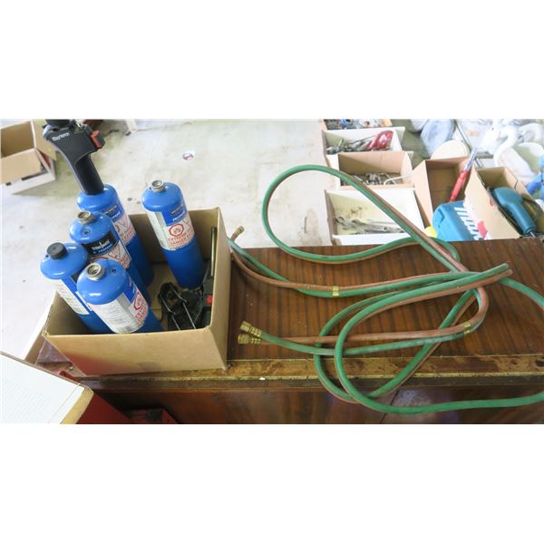 PROPANE TORCH, TANKS, ACETALYNE HOSE