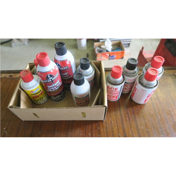 BOX OF STARTING FLUID, SOME FULL