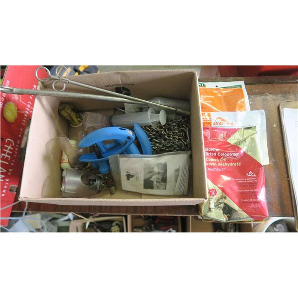 3 HAND-HELD PISTOL GRIP INNOCULATORS & MISC VET SUPPLIES