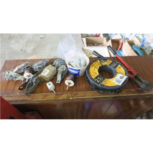 LOT OF FENCING WIRE & SUPPLES