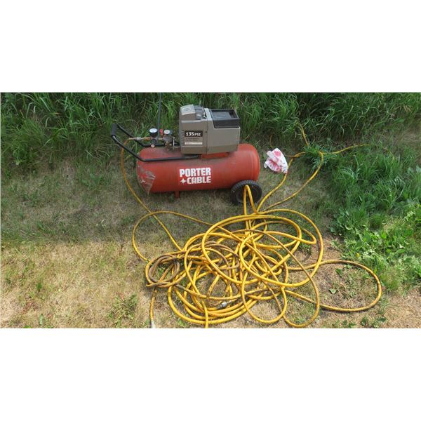 PORTER CABLE 15 GALLON 4.5 HP COMPRESSOR W/ HOSE