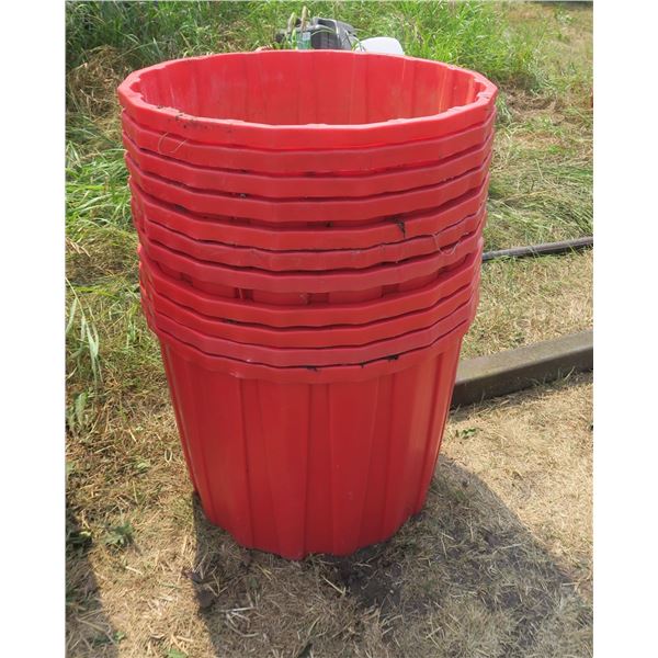 LOT PLASTIC MINERAL TUBS