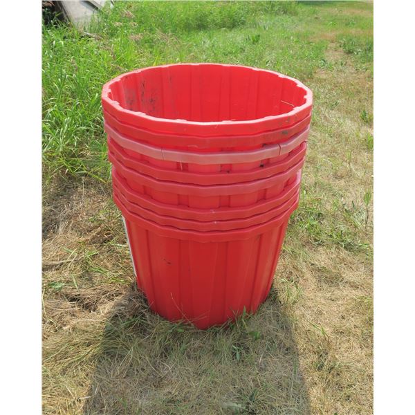 LOT PLASTIC MINERAL TUBS